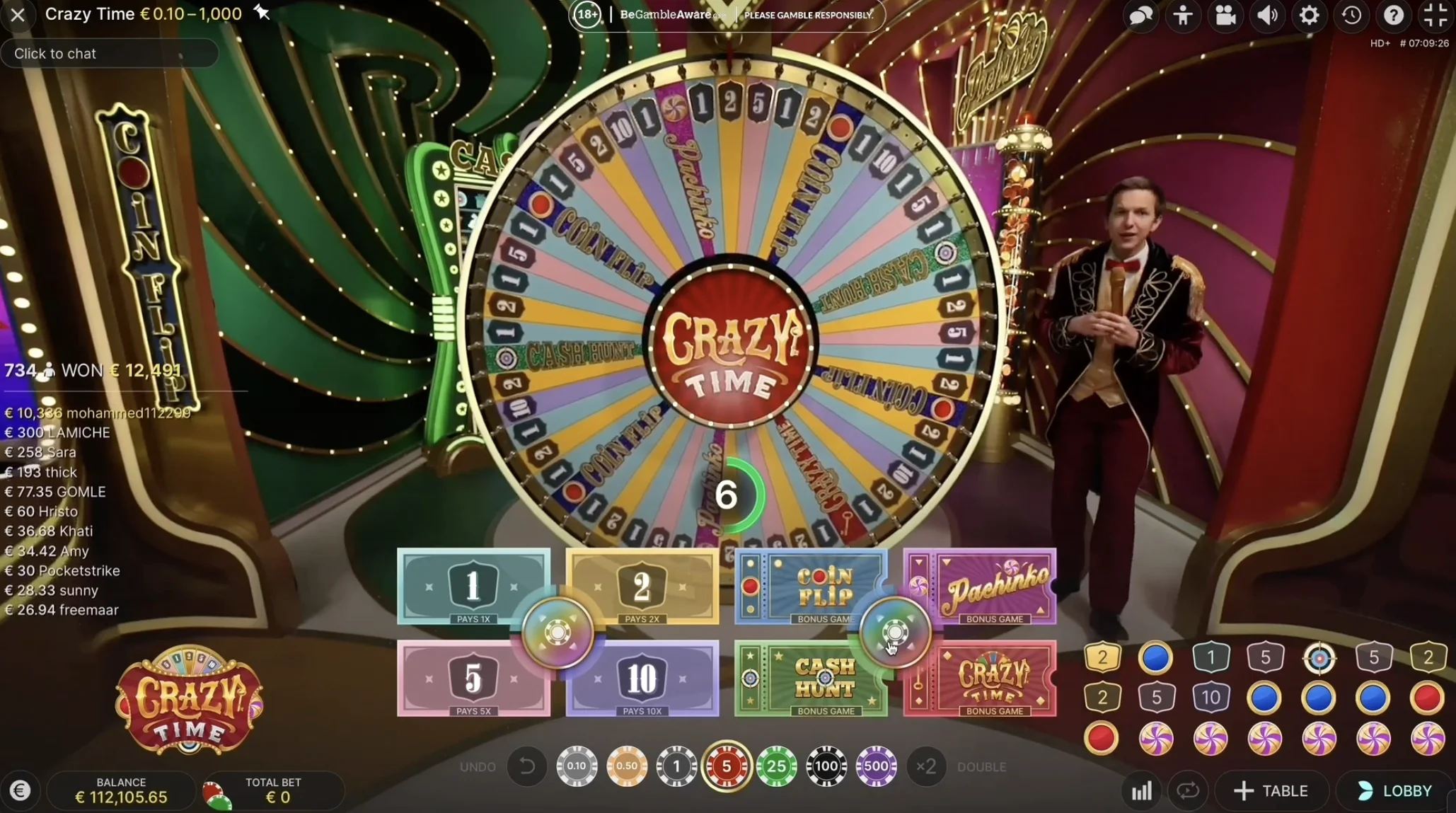 Crazy Time auf Mobilger&auml;ten